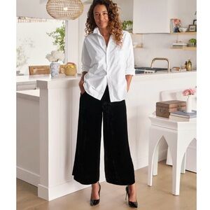 Frank & Eileen Maisie black velvet pants